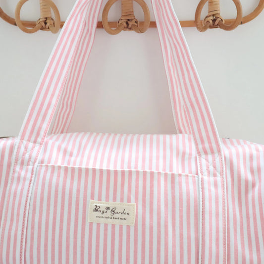 Bags Garden maleta Barrel algodón Raya ancha Rosa Bags Garden Bags Garden