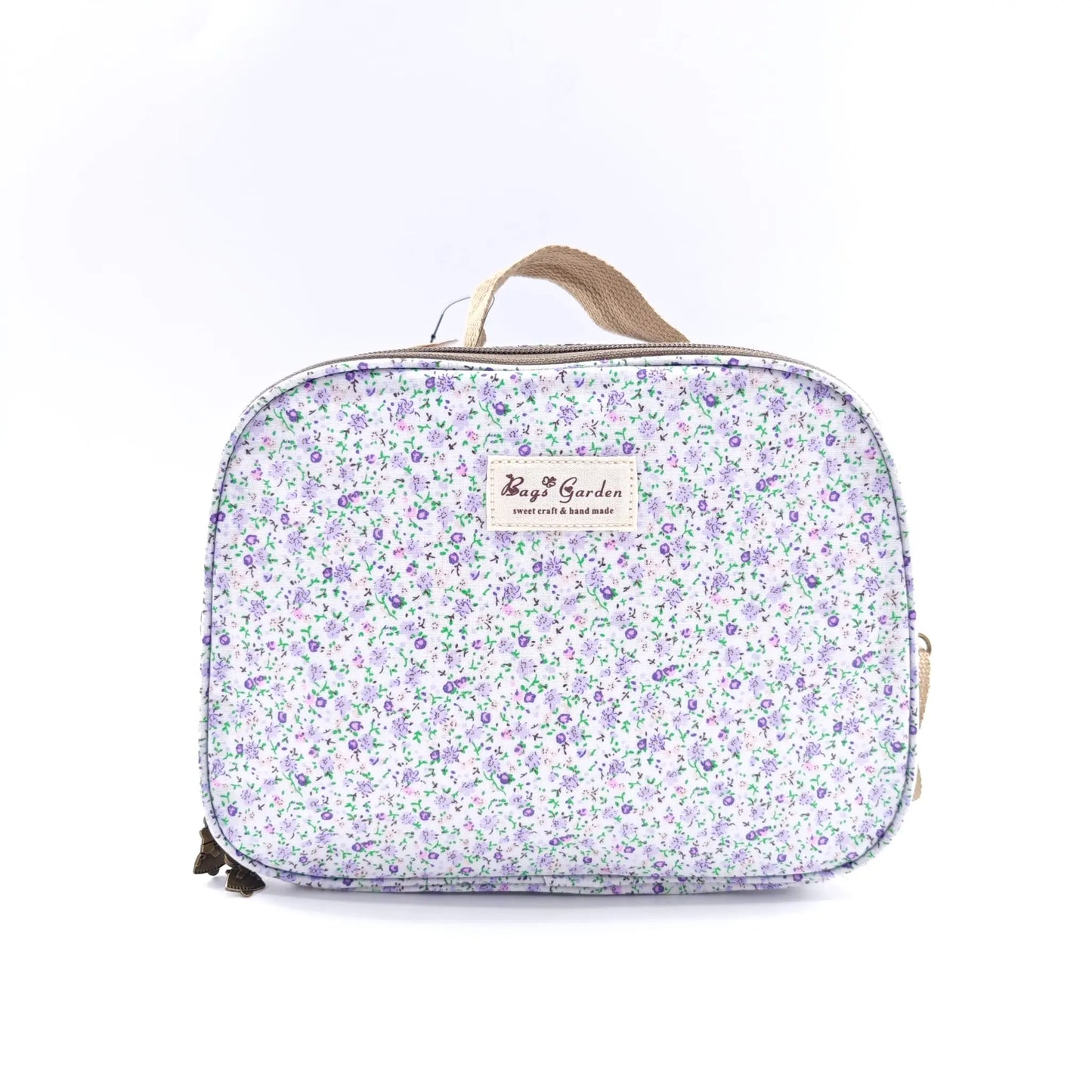 Bags Garden bolso de mano Bolsa de merienda waterproof Florecitas lilas Bags Garden Bags Garden