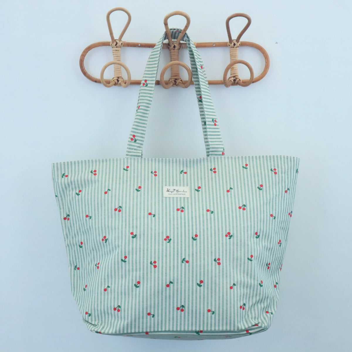 Bolsa de playa ligera impermeable cerezas mint Bags Garden