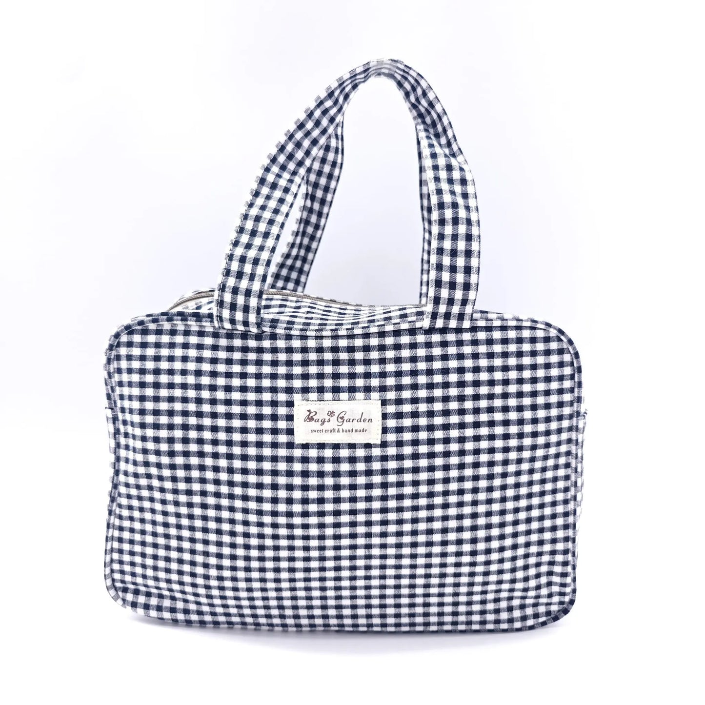 Bags Garden bolso de mano Bolso de mano algodón Vichy Negro Bags Garden Bags Garden