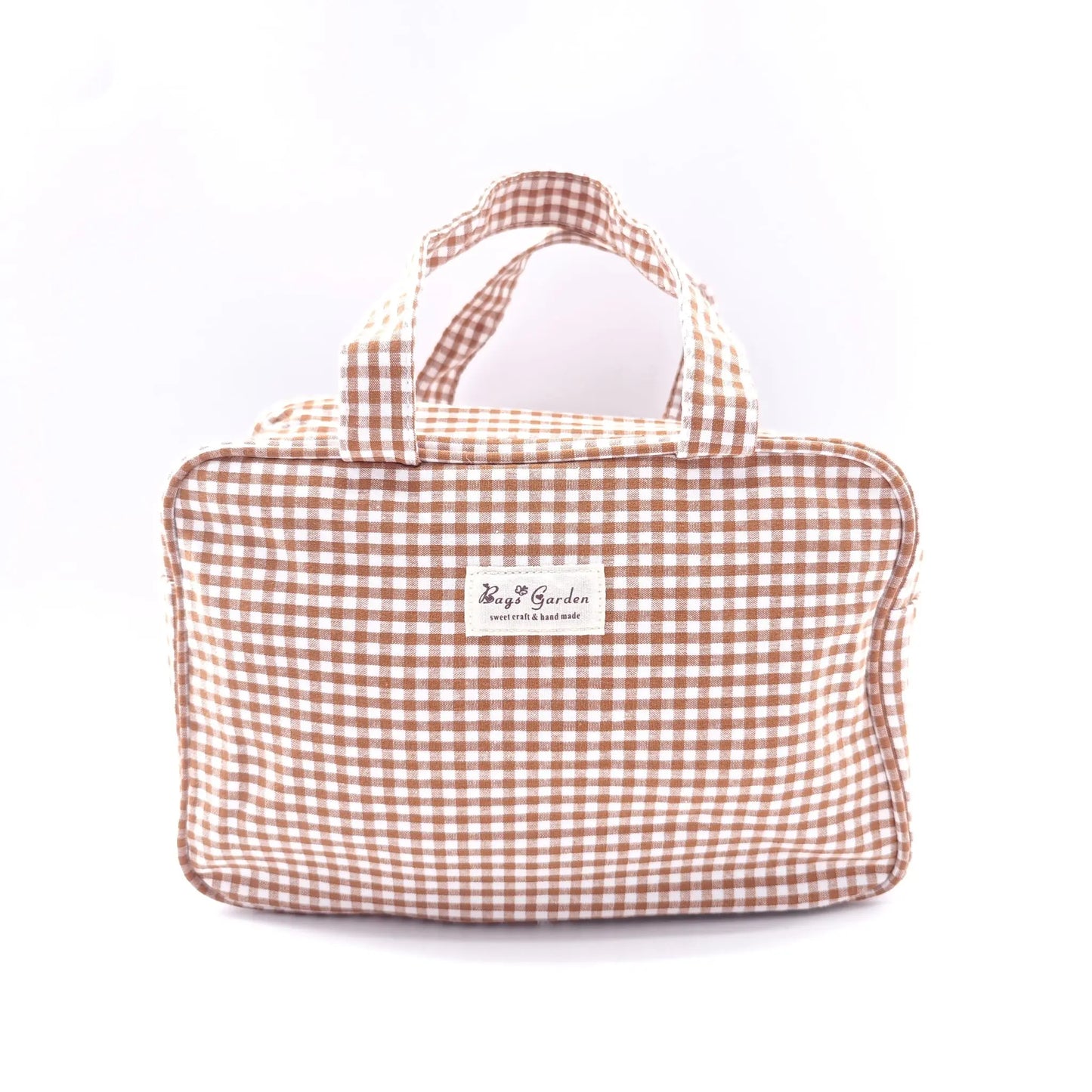 Bags Garden bolso de mano Bolso de mano algodón Vichy Toffee Bags Garden Bags Garden