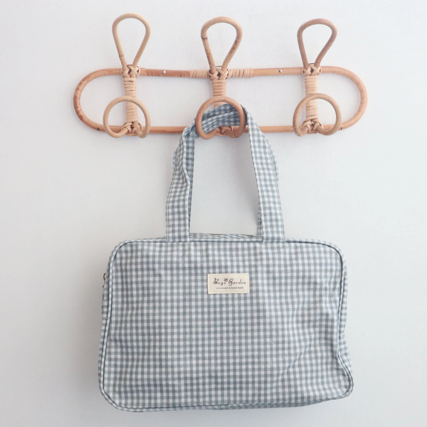 Bags Garden bolso de mano Bolso de mano waterproof Vichy Gris Bags Garden Bags Garden
