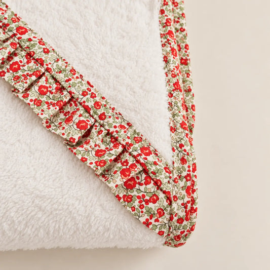 Capa de baño con volante Londres rojo | BAPUM