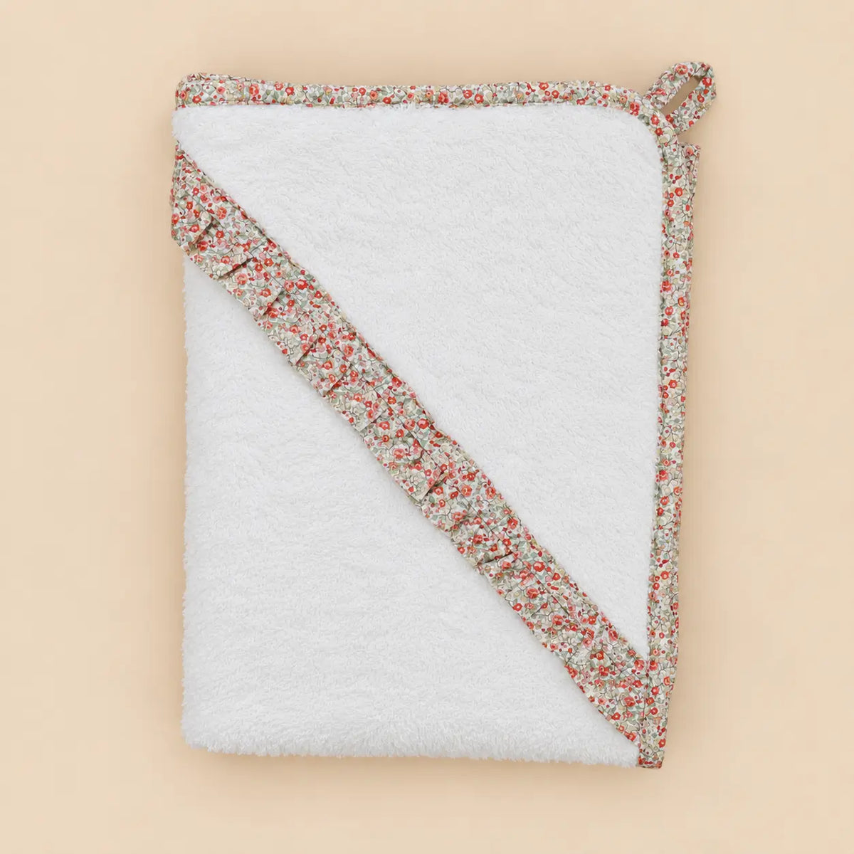 Capa de baño con volante Londres rosa | BAPUM