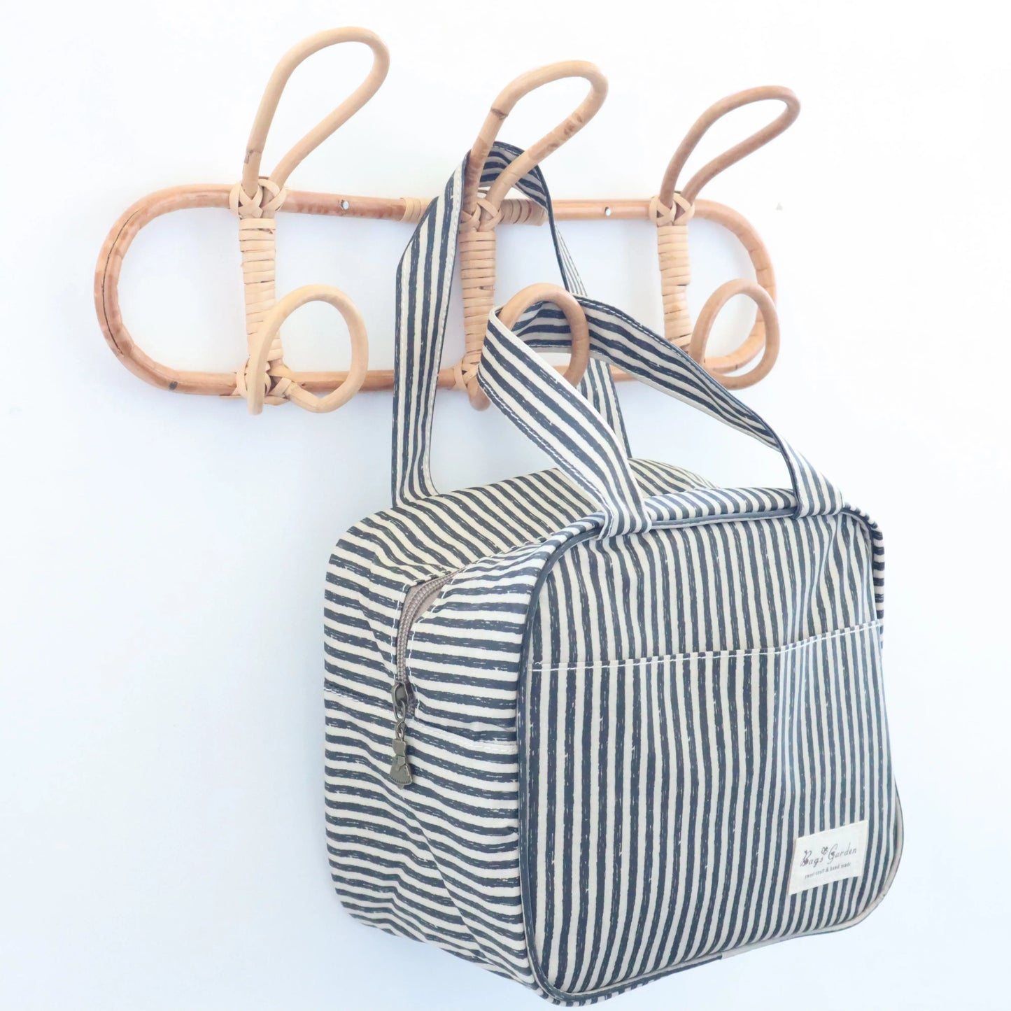 Bags Garden bolso de mano Cofre mini waterproof Rayas Negro Bags Garden Bags Garden
