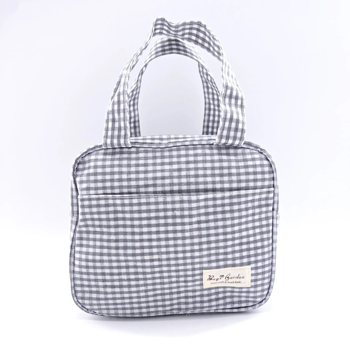 Bags Garden bolso de mano Cofre mini waterproof Vichy gris Bags Garden Bags Garden