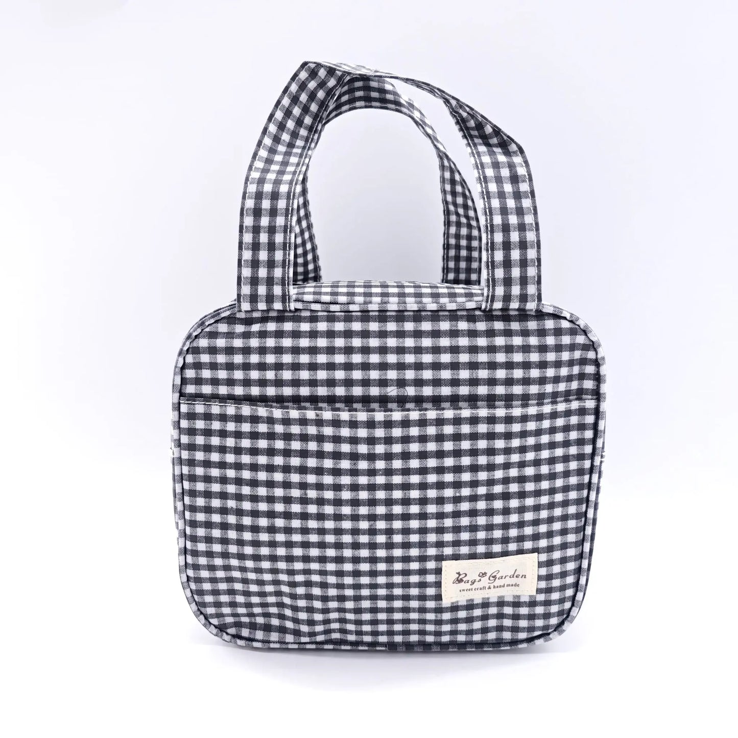 Bags Garden bolso de mano Cofre mini waterproof Vichy negro Bags Garden Bags Garden