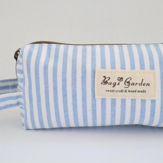 Bags Garden bolso de mano Estuche de Algodón Bags Garden Raya ancha Azulado Bags Garden