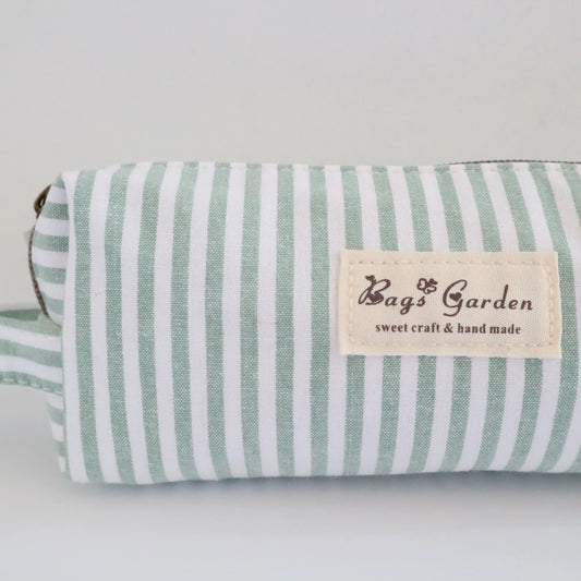 Bags Garden bolso de mano Estuche de Algodón Bags Garden Raya ancha Mint Bags Garden