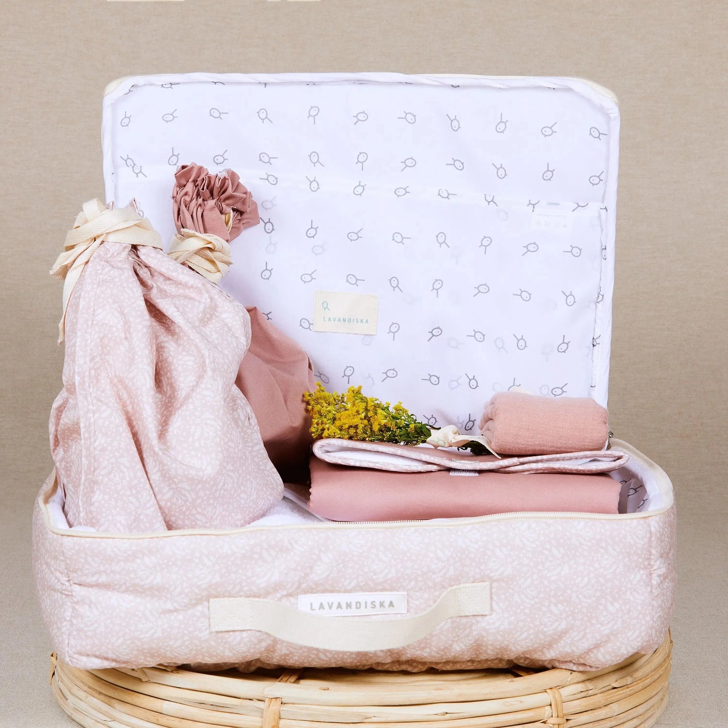 Maleta de maternidad Bapum Kids Maleta de maternidad para Hospital Lirios Rosas