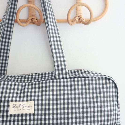 Bags Garden maleta Maletita waterproof Vichy Negro Bags Garden Bags Garden