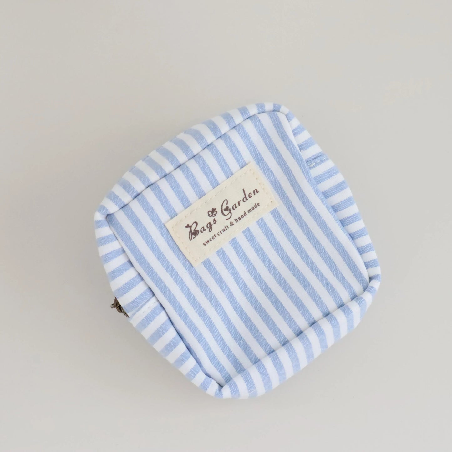 Bags Garden bolso de mano Mini pouch algodón Rayas ancha Azulado Bags Garden Bags Garden