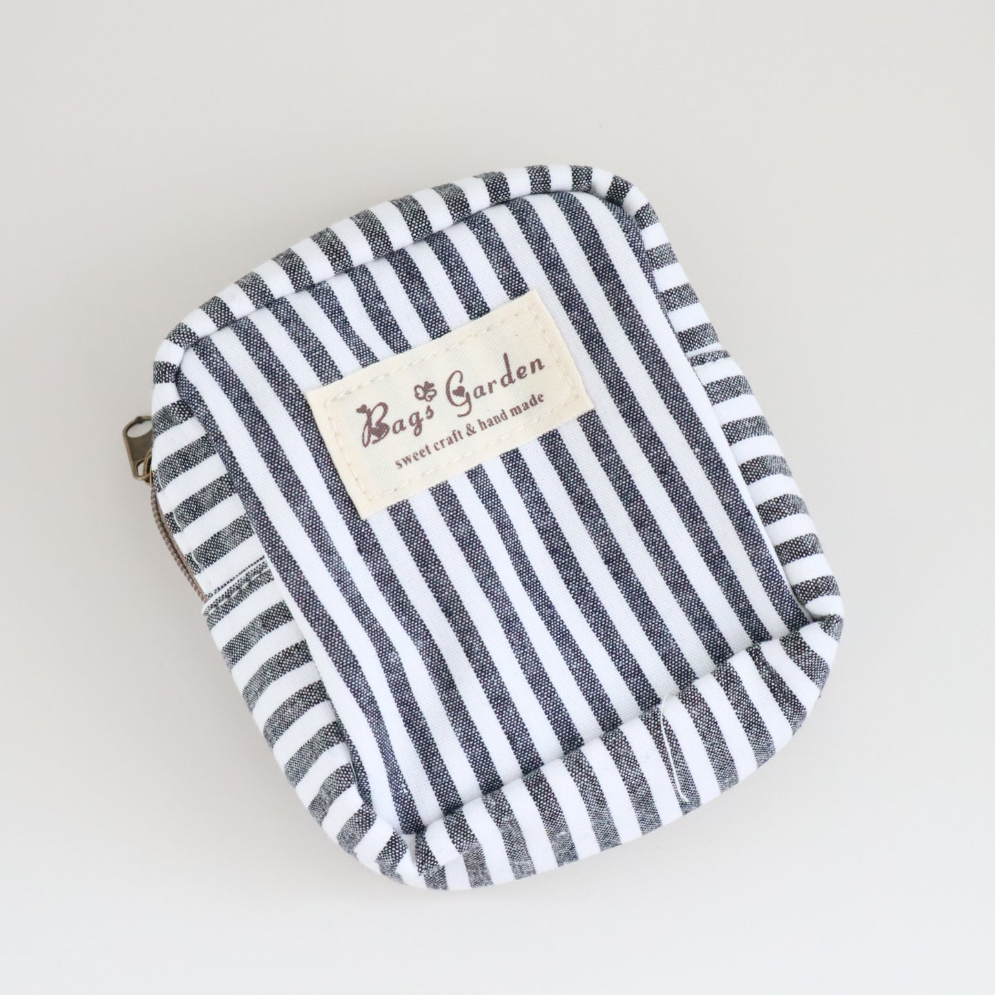 Bags Garden bolso de mano Mini pouch algodón Rayas ancha Negro Bags Garden Bags Garden