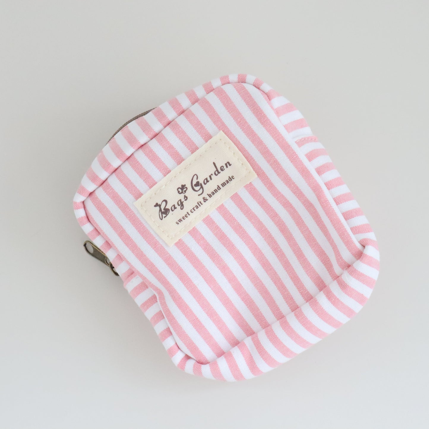 Bags Garden bolso de mano Mini pouch algodón Rayas ancha Rosa Bags Garden Bags Garden