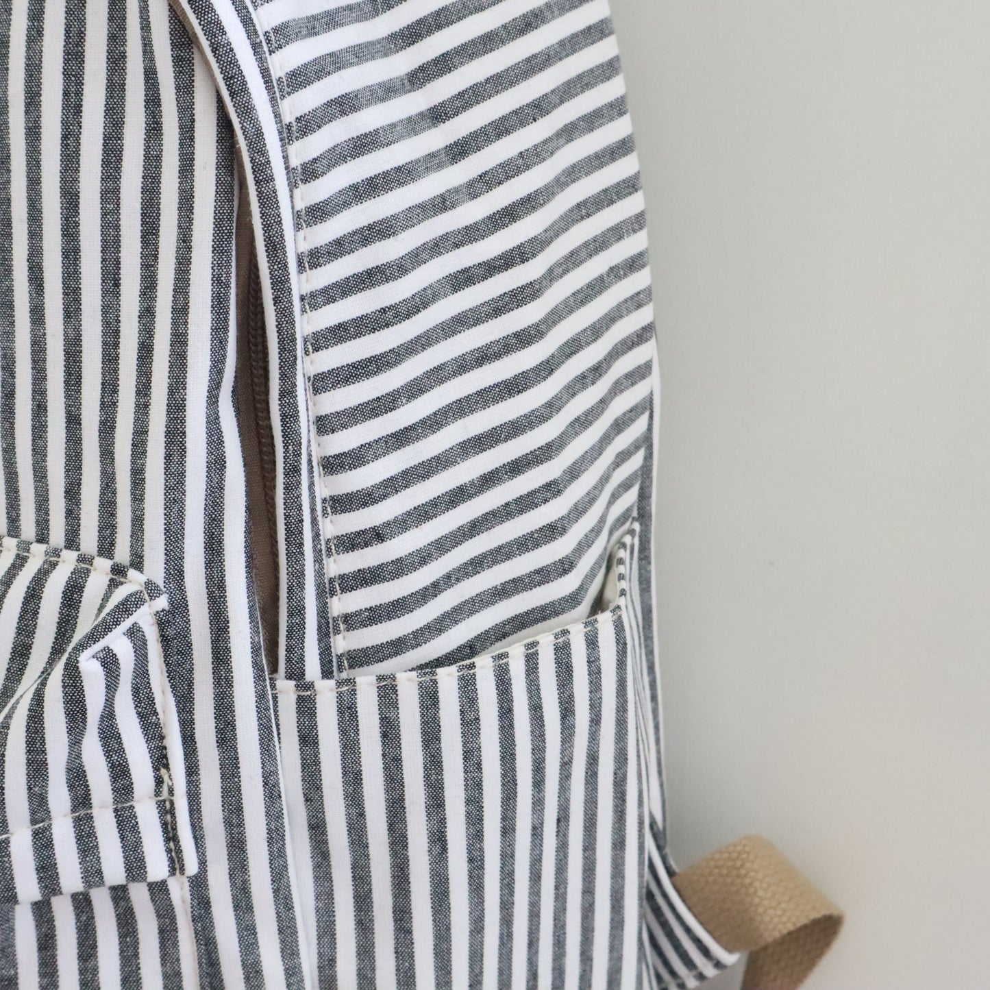 Bags Garden mochila Mochila maxi algodon Raya ancha Negro Bags Garden Bags Garden