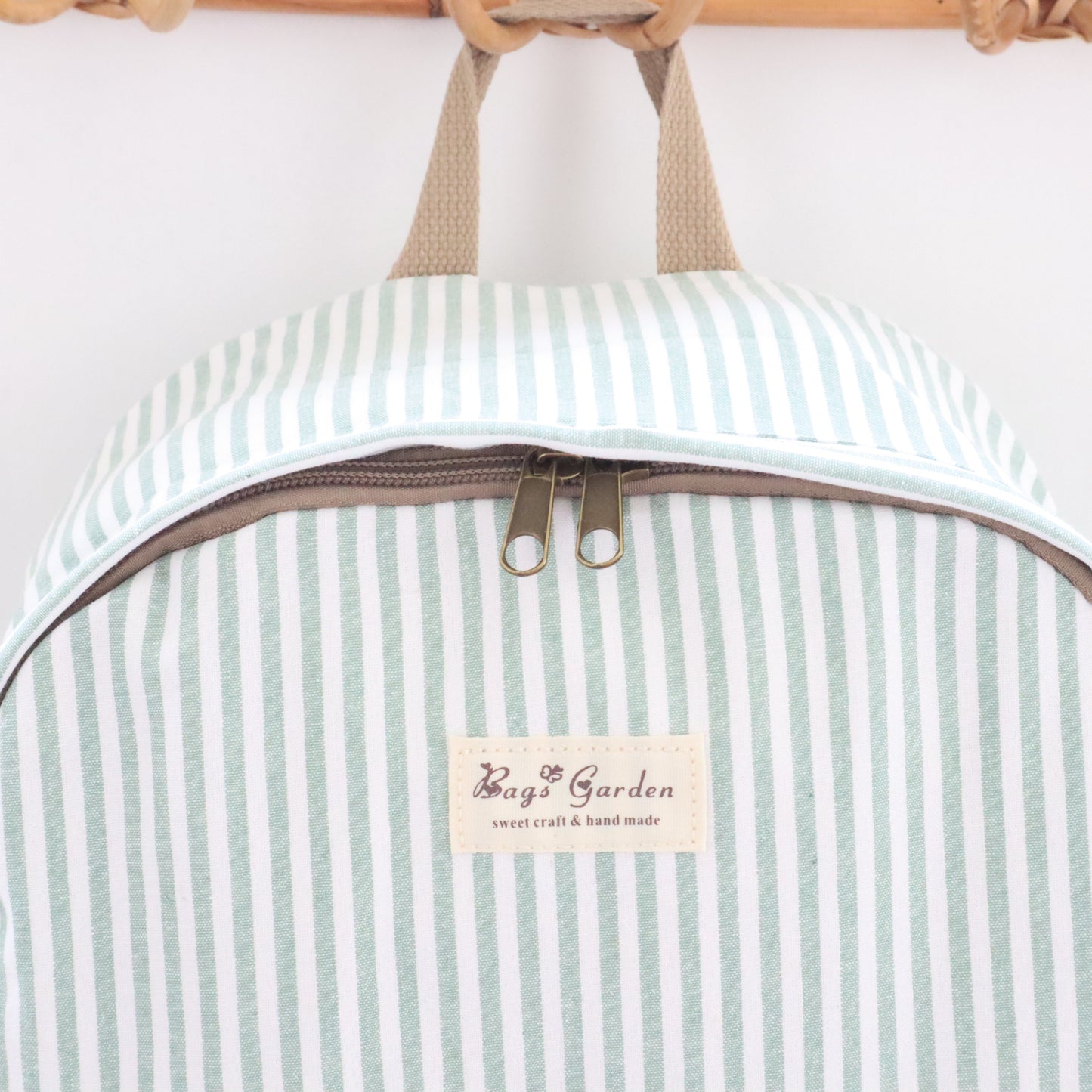 Bags Garden mochila Mochila maxi algodon Rayas Mint Bags Garden Bags Garden