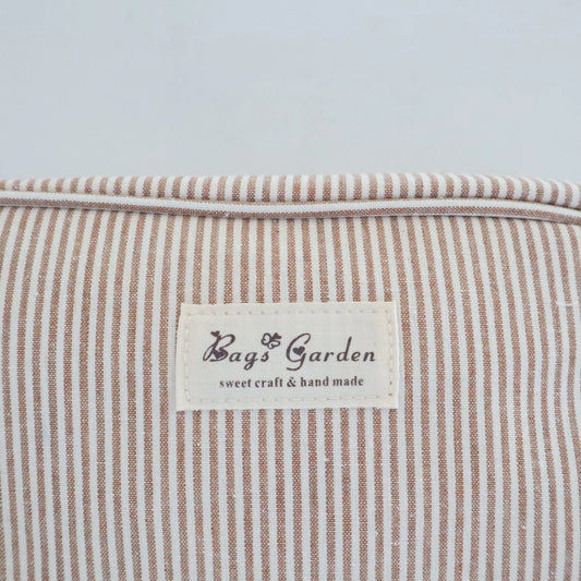 Bags Garden bolso de mano Neceser algodón Rayas Beige Bags Garden Bags Garden