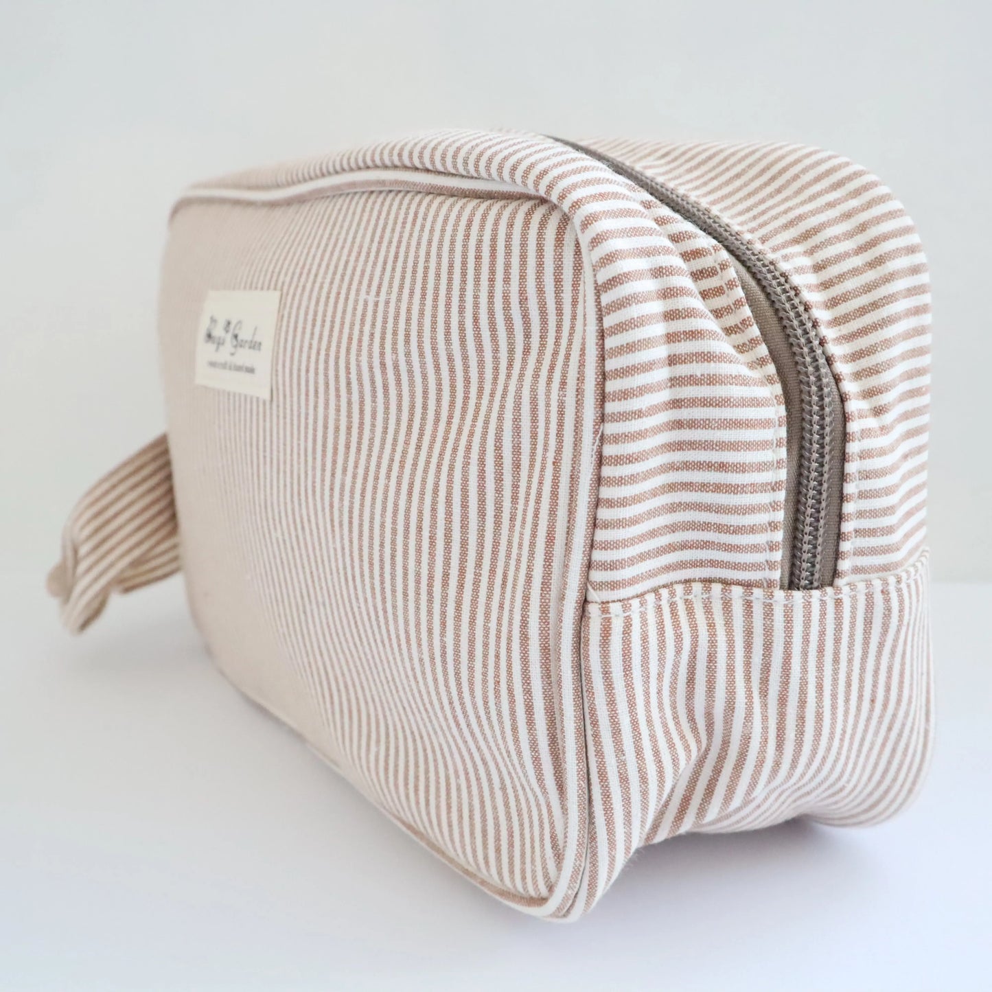 Bags Garden bolso de mano Neceser algodón Rayas Beige Bags Garden Bags Garden