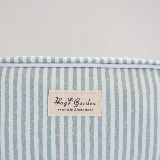 Bags Garden bolso de mano Neceser algodón Rayas ancha Mint Bags Garden Bags Garden