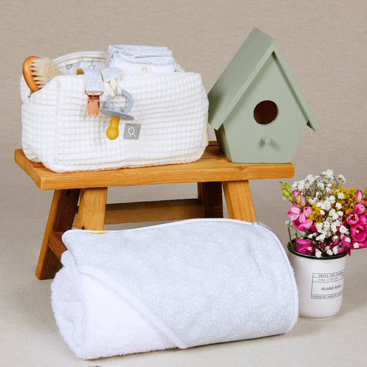 Neceser del bebe Bapum Kids Neceser del bebe Waffle crudo para Pañales