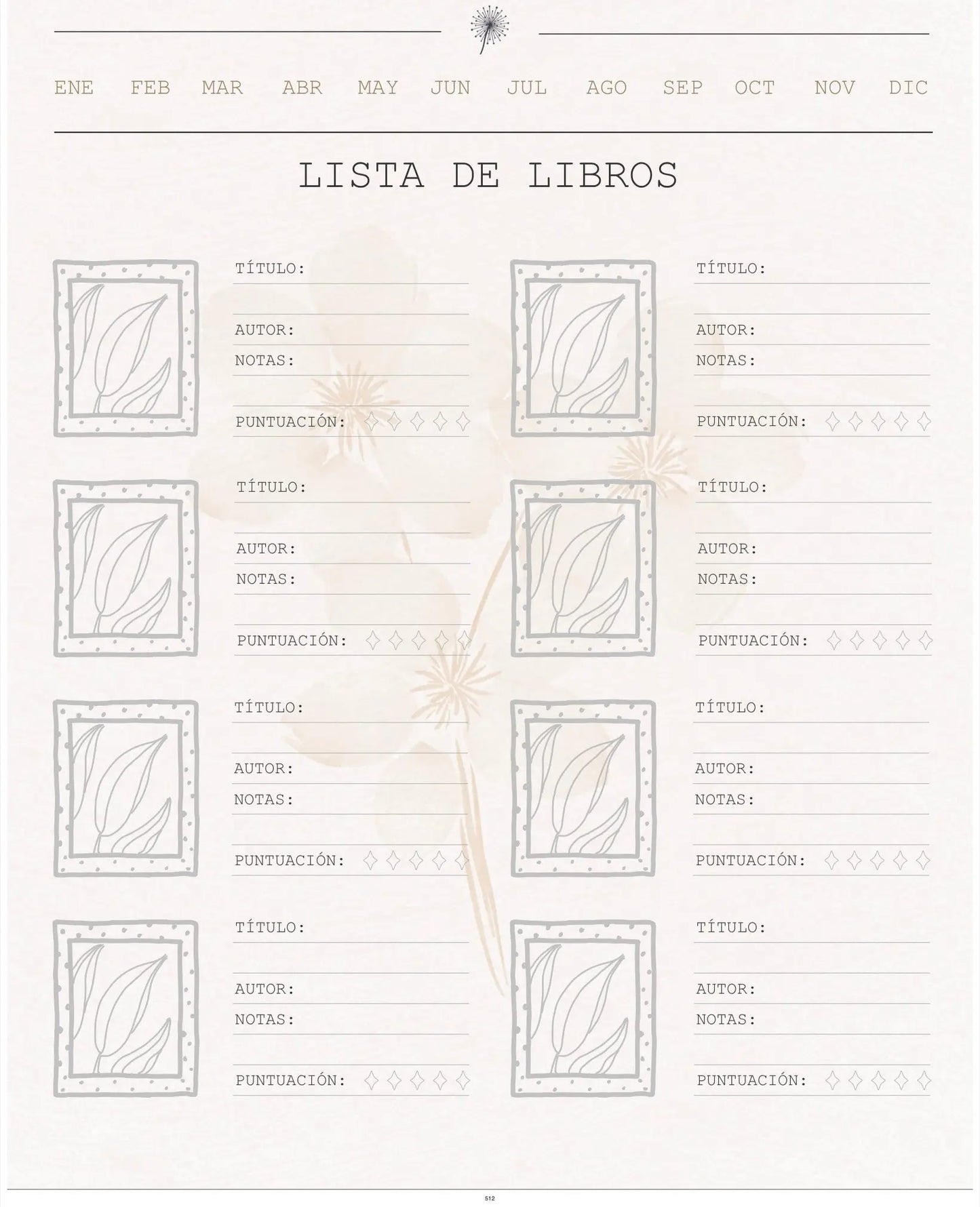 Bags Garden Planner digital Bags Garden 2024 Beige Bags Garden