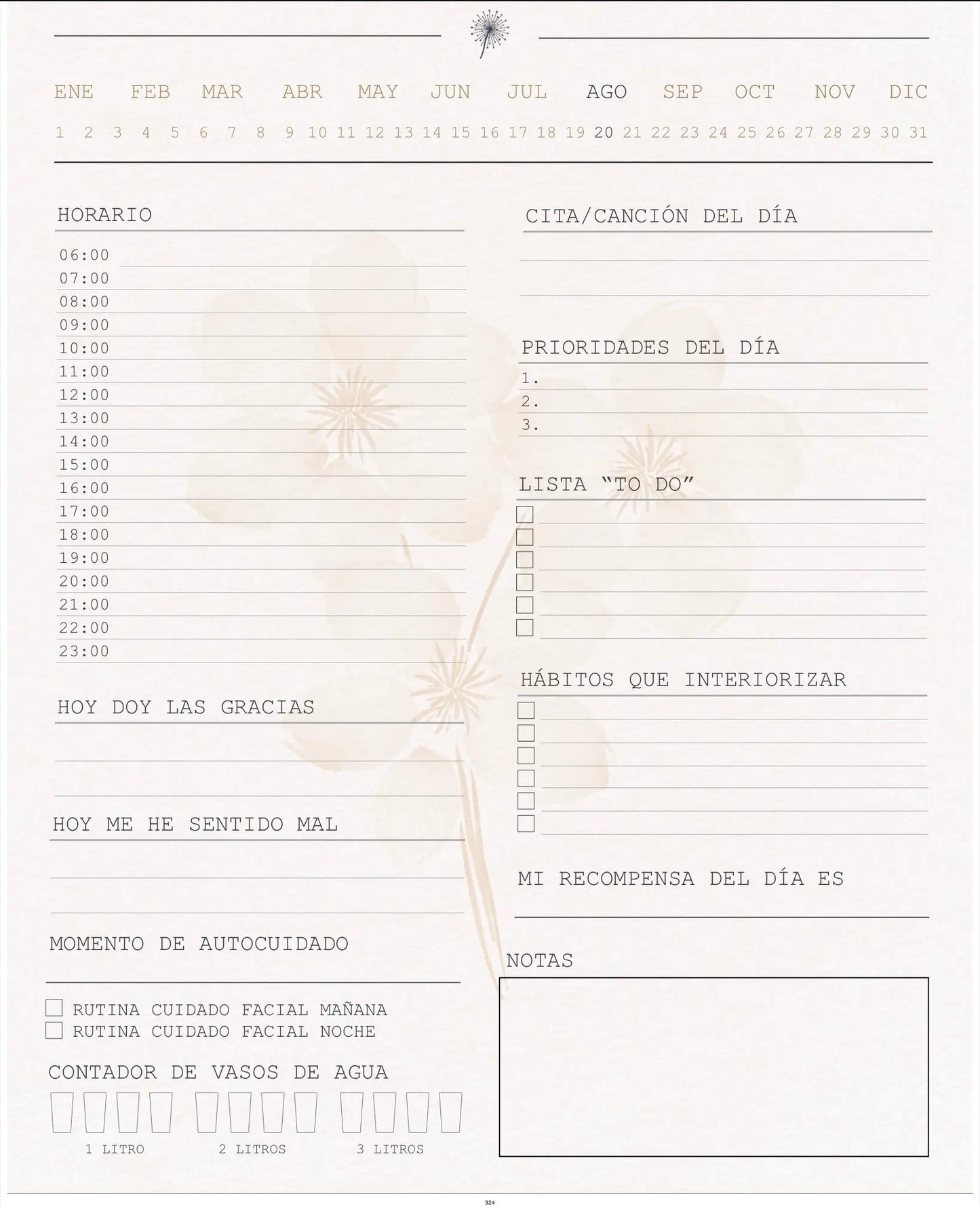 Bags Garden Planner digital Bags Garden 2024 Rosa Bags Garden