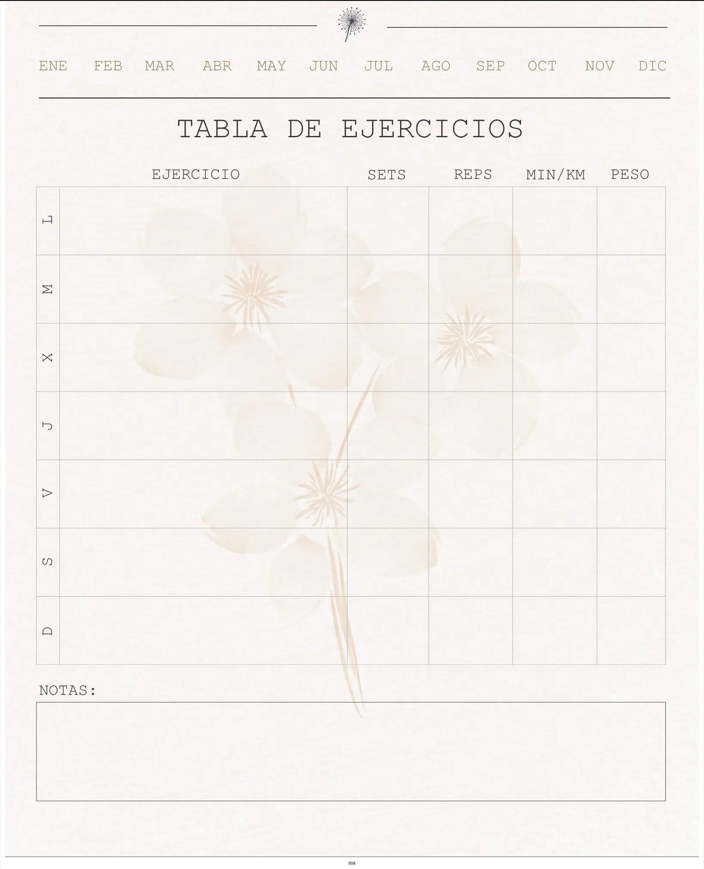 Bags Garden Planner digital Bags Garden 2024 Rosa Bags Garden