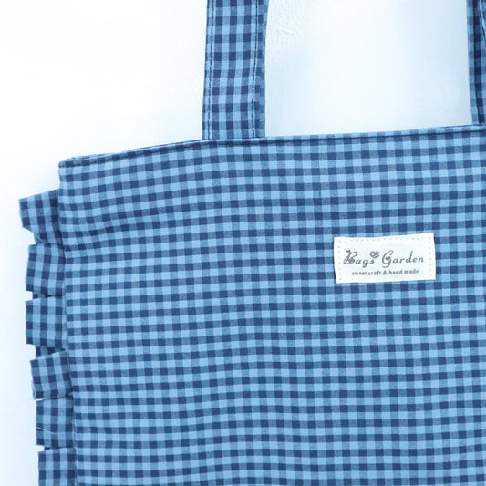 Tote bag de algodon Vichy Bicolor Marino Bags Garden