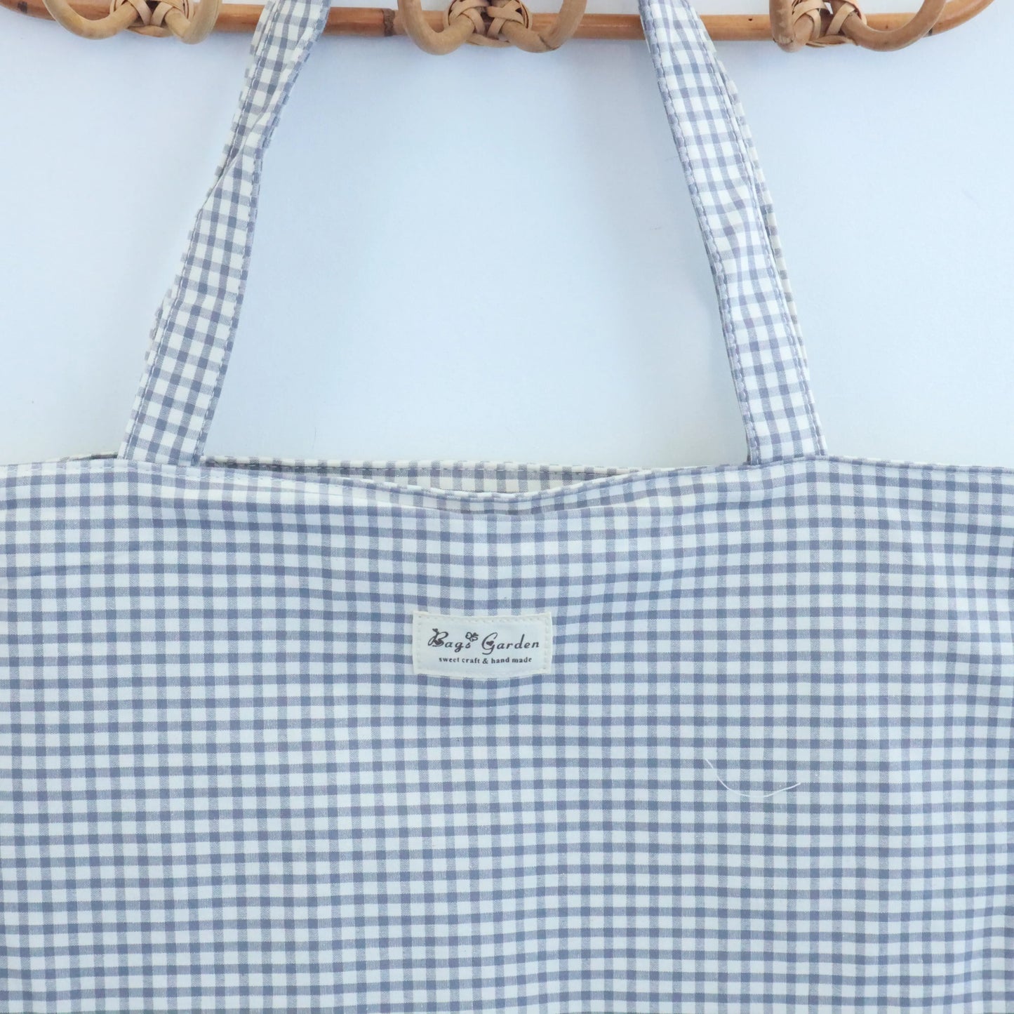 Tote bag shopper de algodon Vichy Denim Bags Garden
