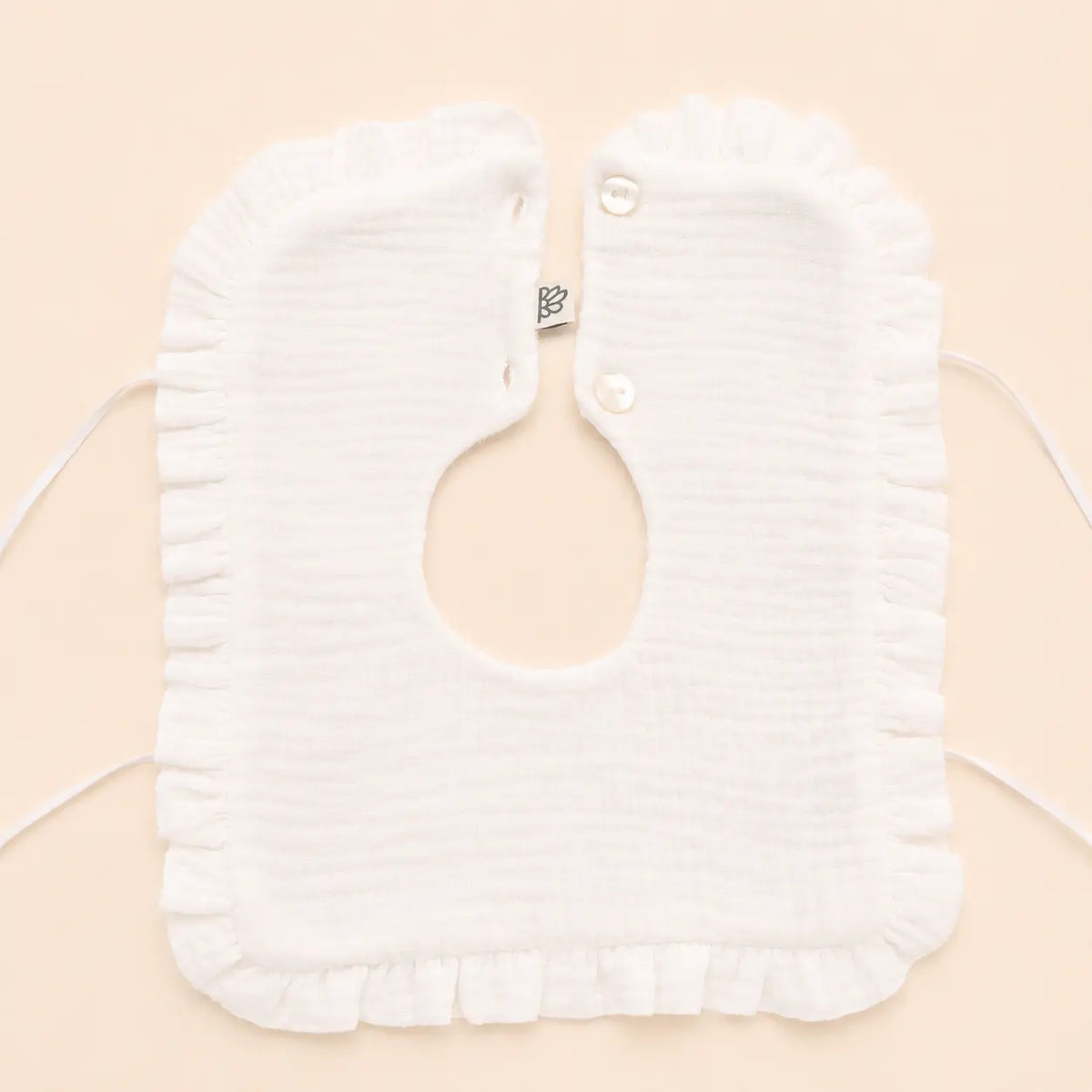 Babero cuadrado Bambula Blanco | BAPUM