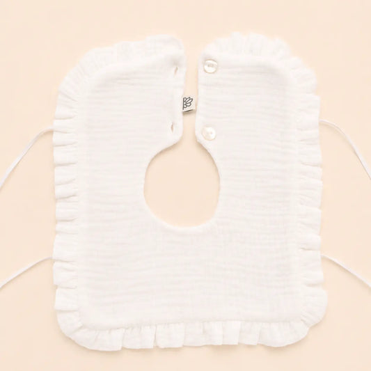 Babero cuadrado Bambula Blanco | BAPUM
