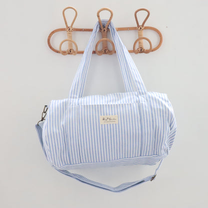 Bags Garden maleta Barrel algodón Raya ancha Azulado Bags Garden Bags Garden