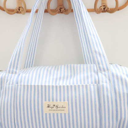 Bags Garden maleta Barrel algodón Raya ancha Azulado Bags Garden Bags Garden