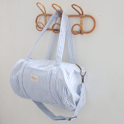 Bags Garden maleta Barrel algodón Raya ancha Azulado Bags Garden Bags Garden