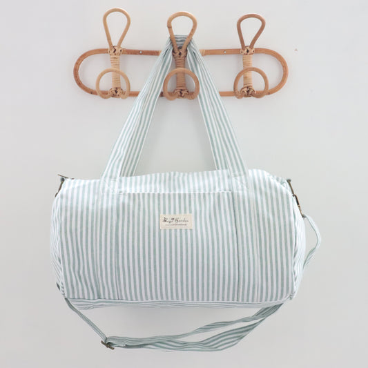 Bags Garden maleta Barrel algodón Raya ancha Mint Bags Garden Bags Garden