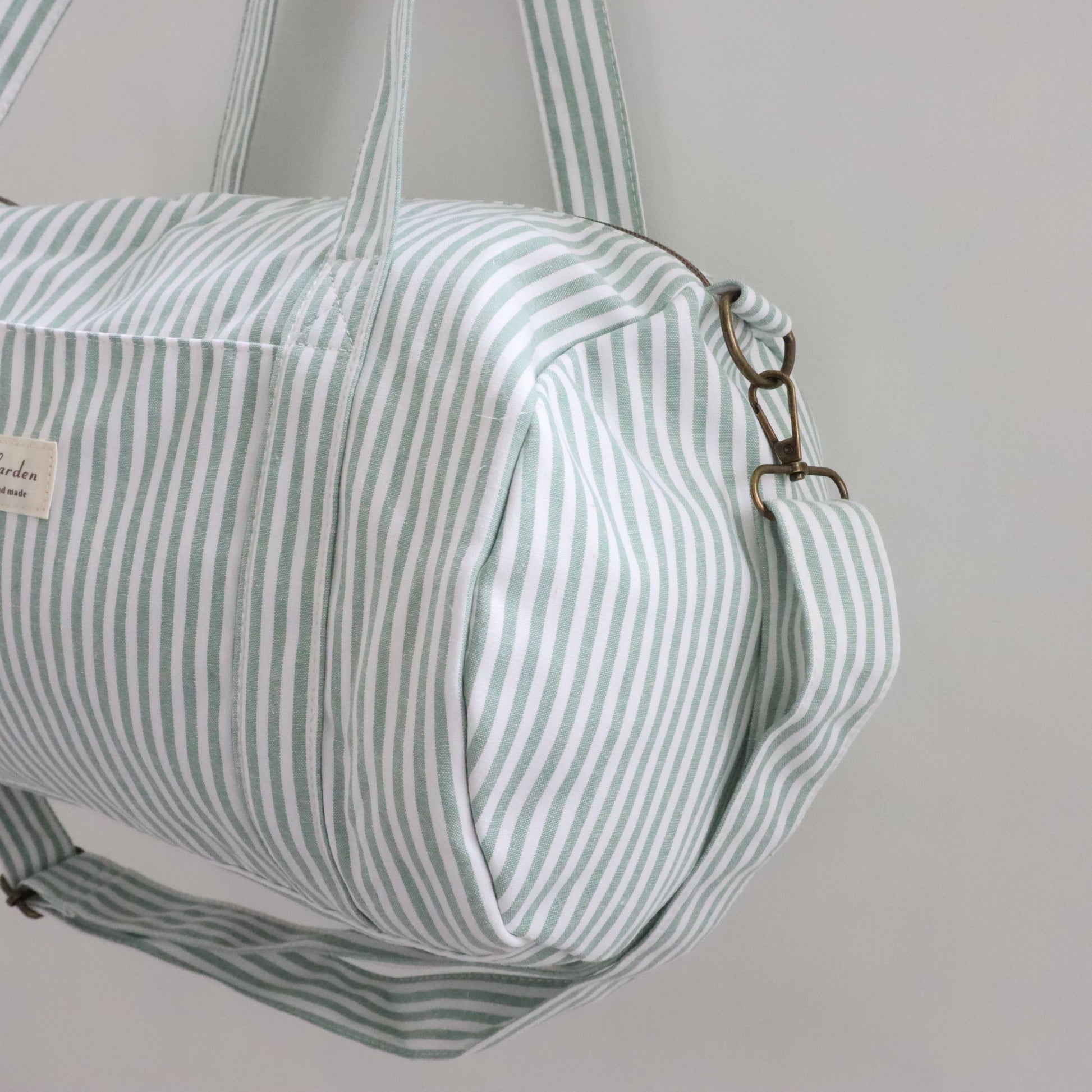 Bags Garden maleta Barrel algodón Raya ancha Mint Bags Garden Bags Garden