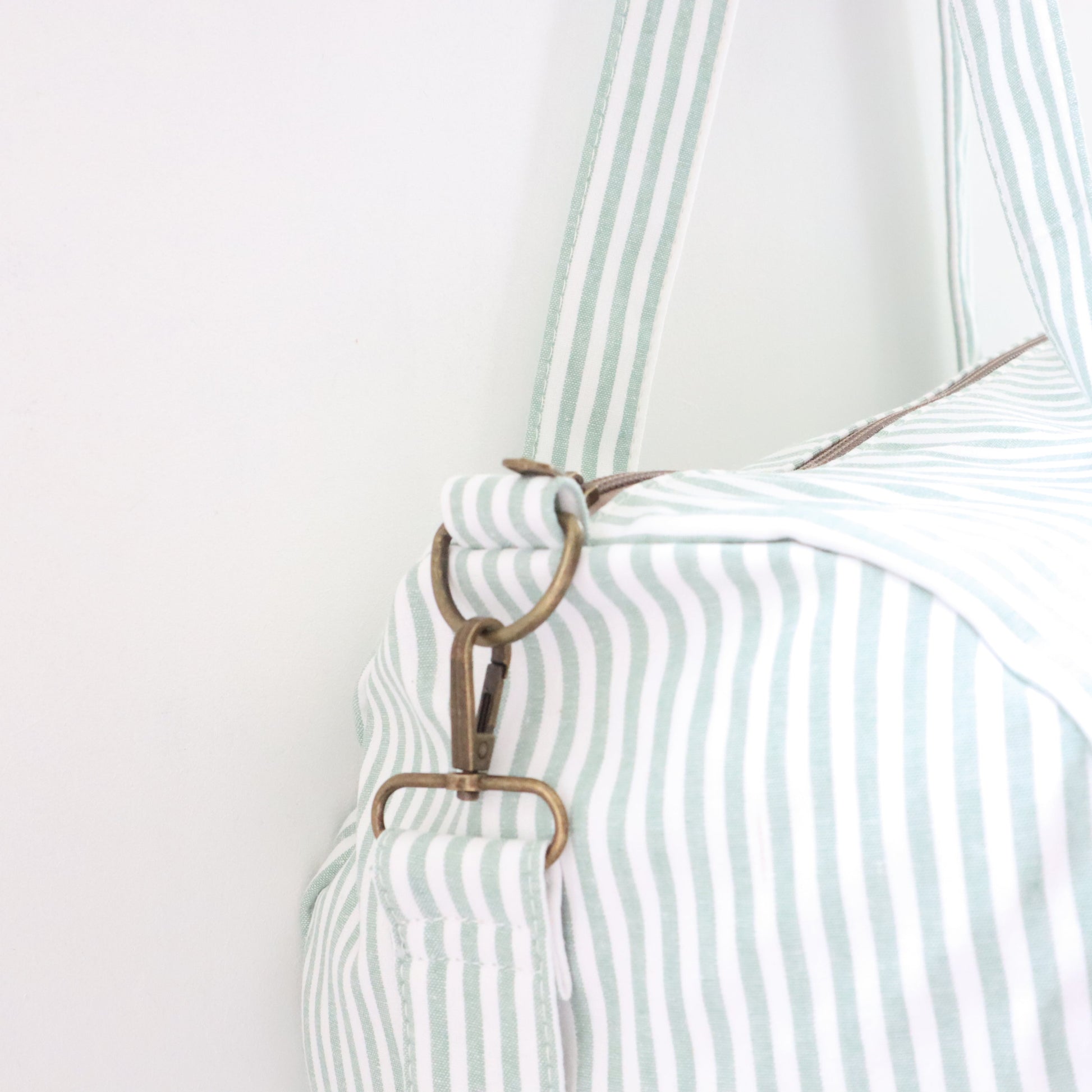 Bags Garden maleta Barrel algodón Raya ancha Mint Bags Garden Bags Garden