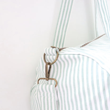Bags Garden maleta Barrel algodón Raya ancha Mint Bags Garden Bags Garden