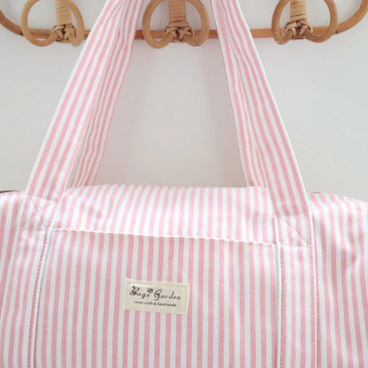 Bags Garden maleta Barrel algodón Raya ancha Rosa Bags Garden Bags Garden