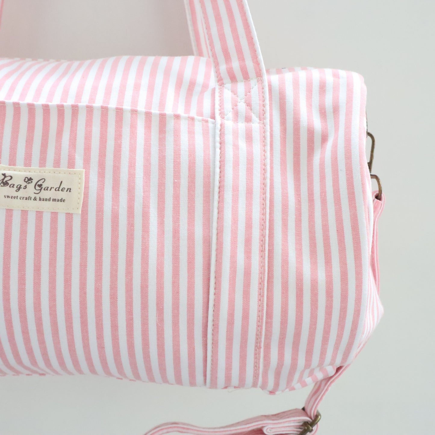 Bags Garden maleta Barrel algodón Raya ancha Rosa Bags Garden Bags Garden