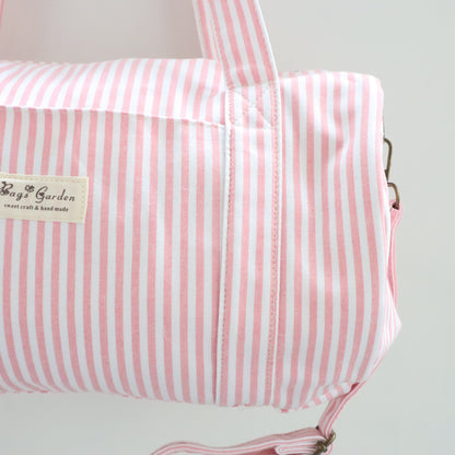 Bags Garden maleta Barrel algodón Raya ancha Rosa Bags Garden Bags Garden