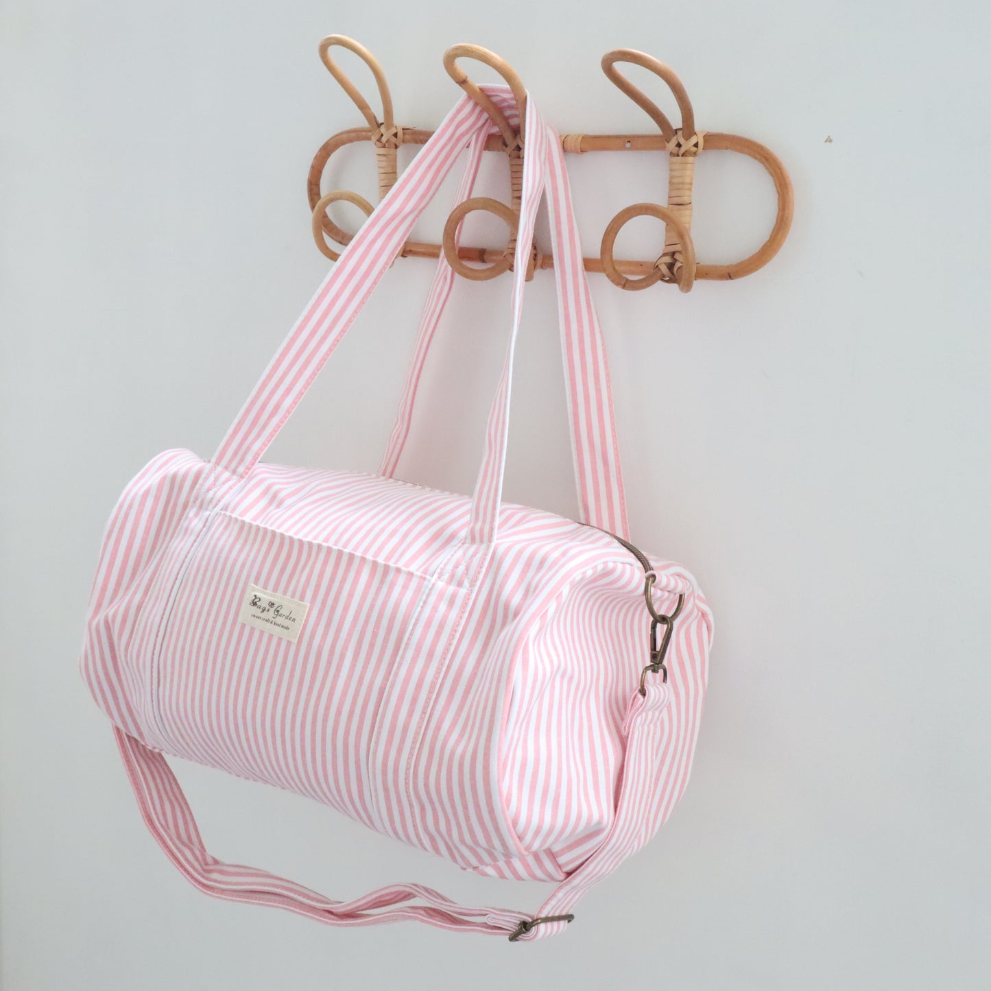 Bags Garden maleta Barrel algodón Raya ancha Rosa Bags Garden Bags Garden