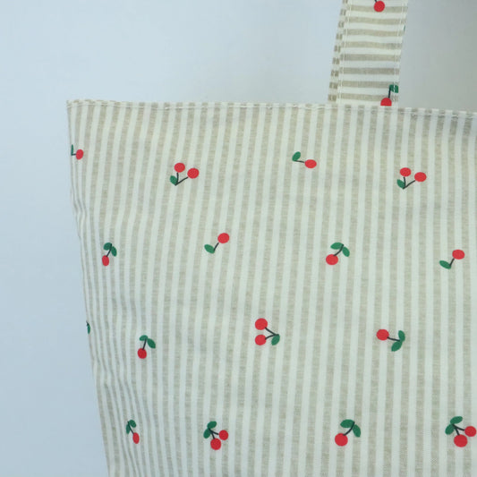 Bolsa de playa ligera impermeable cerezas beige Bags Garden