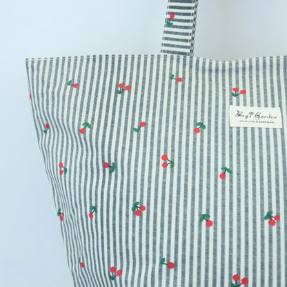 Bolsa de playa ligera impermeable cerezas gris Bags Garden
