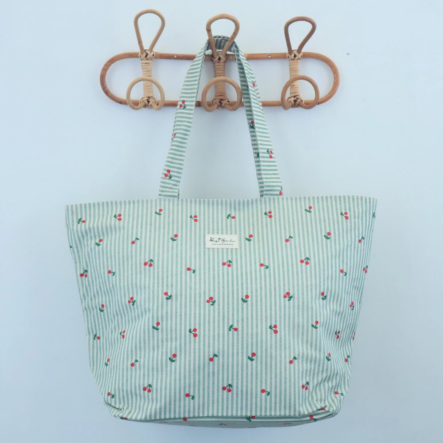 Bolsa de playa ligera impermeable cerezas mint Bags Garden