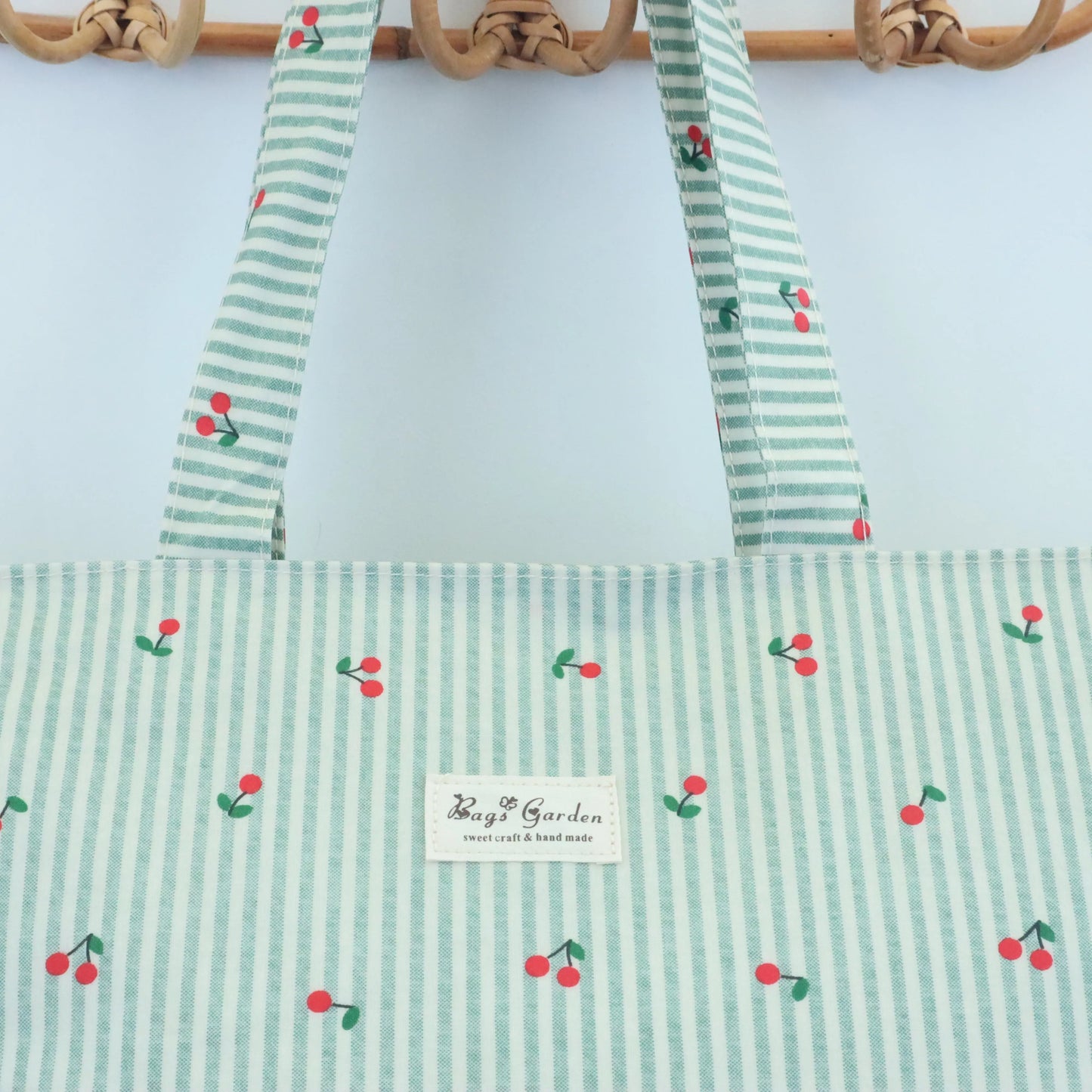 Bolsa de playa ligera impermeable cerezas mint Bags Garden