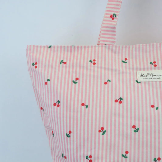 Bolsa de playa ligera impermeable cerezas rosa Bags Garden