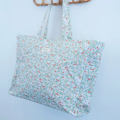 Bags Garden bolso de playa Bolso de Playa Impermeable con Bolsillos Floral Eucalipto – Bags Garden Bags Garden