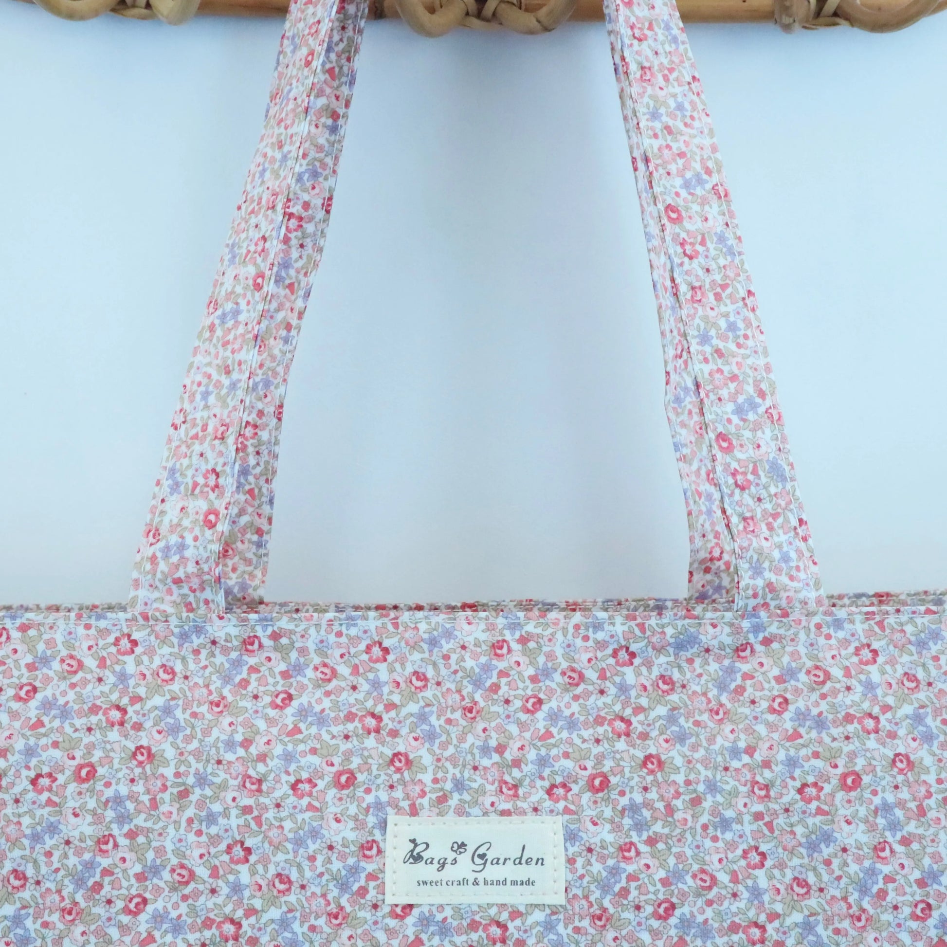 Bags Garden bolso de playa Bolso de Playa Impermeable con Bolsillos Floral Frambuesa – Bags Garden Bags Garden