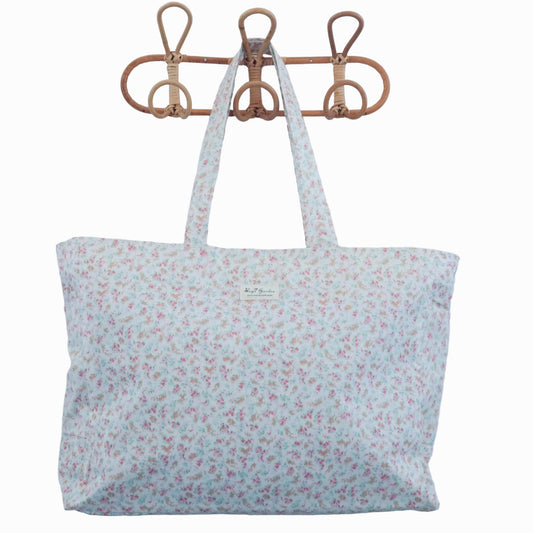 Bags Garden bolso de playa Bolso de Playa Impermeable con Bolsillos Floral Nata – Bags Garden Bags Garden